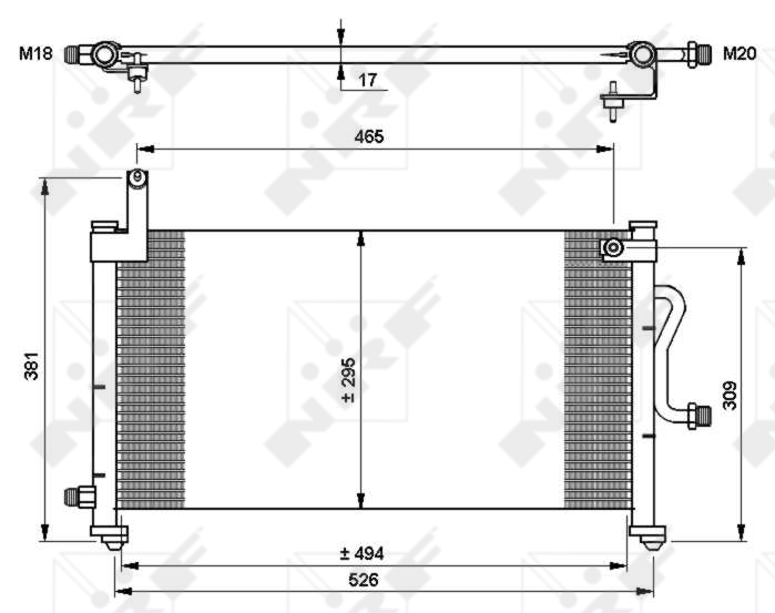 Condensator, climatizare 35765 NRF