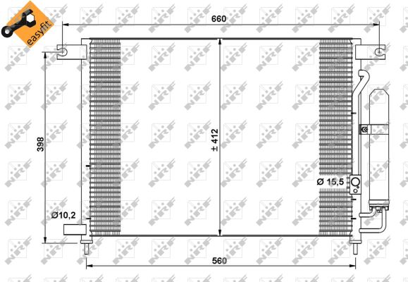 Condensator, climatizare 35766 NRF