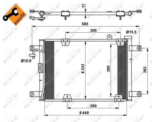 Condensator, climatizare 35768 NRF