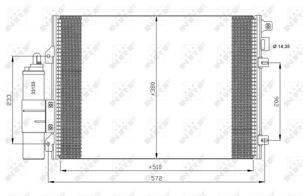 Condensator, climatizare 35771 NRF