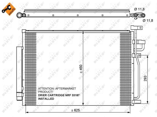 Condensator, climatizare 35775 NRF