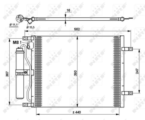 Condensator, climatizare 35783 NRF