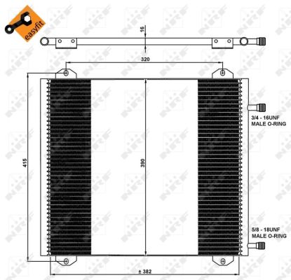 Condensator, climatizare 35785 NRF