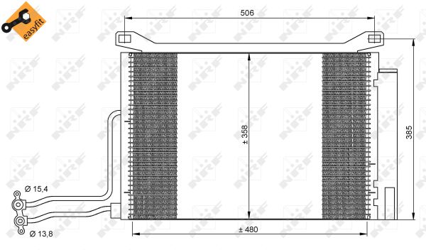 Condensator, climatizare 35787 NRF