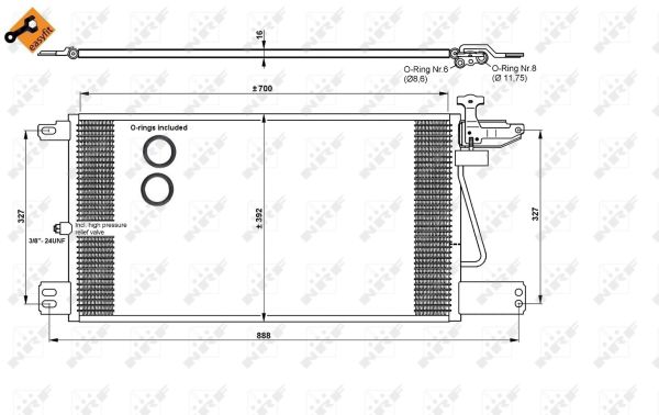 Condensator, climatizare 35790 NRF