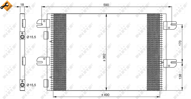 Condensator, climatizare 35792 NRF
