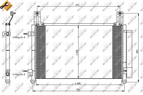 Condensator, climatizare 35796 NRF