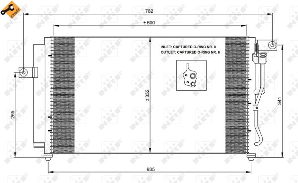 Condensator, climatizare 35798 NRF