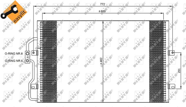 Condensator, climatizare 35802 NRF