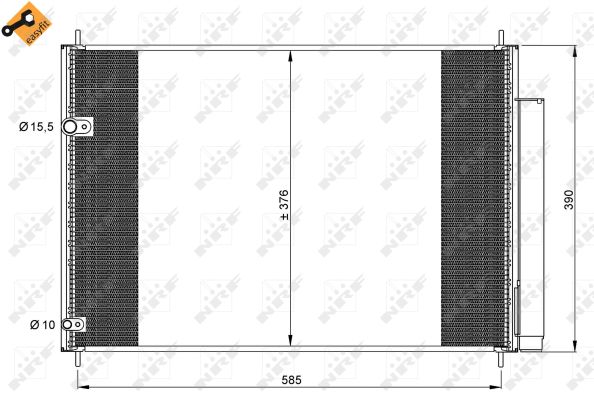 Condensator, climatizare 35839 NRF