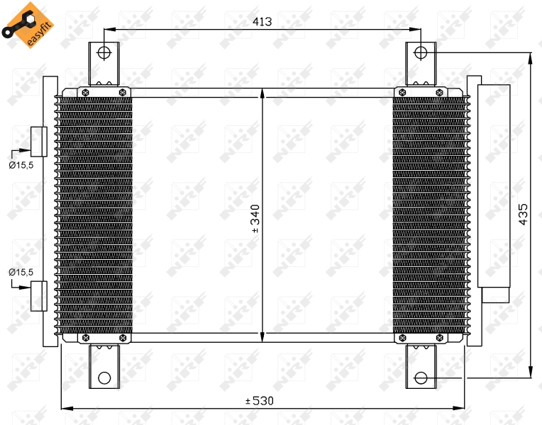 Condensator, climatizare 35840 NRF
