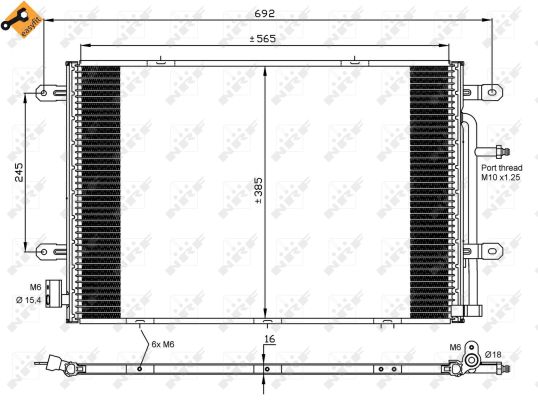 Condensator, climatizare 35841 NRF