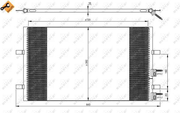 Condensator, climatizare 35846 NRF