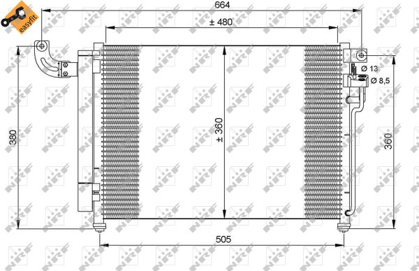 Condensator, climatizare 35852 NRF