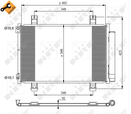 Condensator, climatizare 35854 NRF