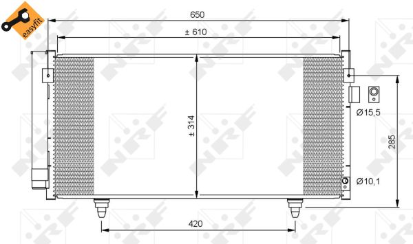 Condensator, climatizare 35855 NRF