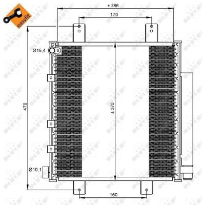 Condensator, climatizare 35856 NRF