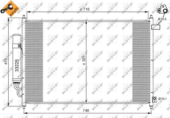 Condensator, climatizare 35866 NRF