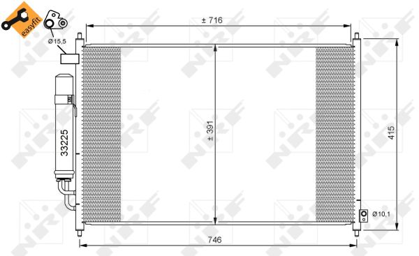 Condensator, climatizare 35867 NRF