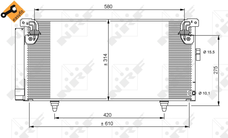 Condensator, climatizare 35868 NRF