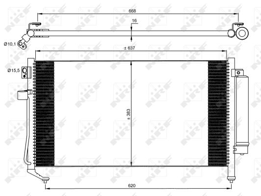 Condensator, climatizare 35869 NRF