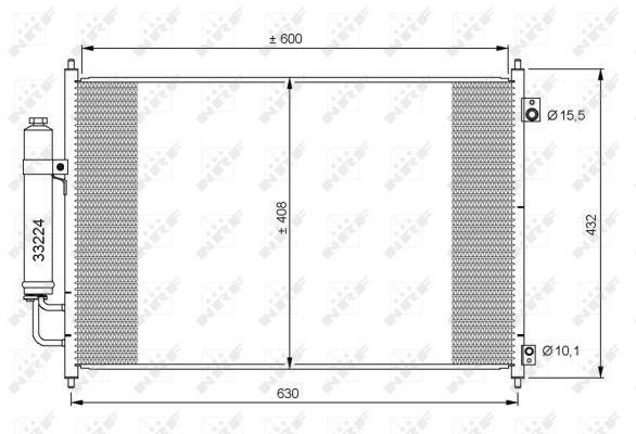 Condensator, climatizare 35873 NRF