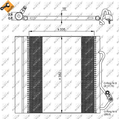 Condensator, climatizare 35874 NRF