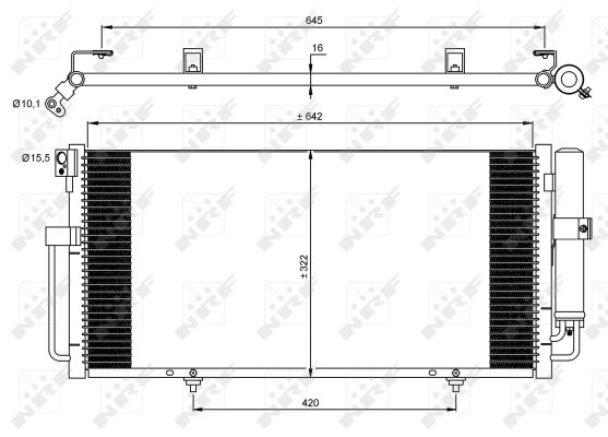 Condensator, climatizare 35875 NRF