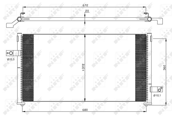 Condensator, climatizare 35877 NRF