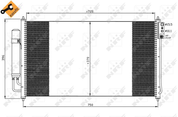 Condensator, climatizare 35878 NRF