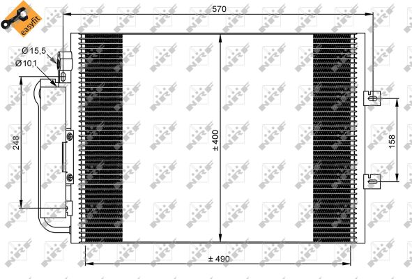 Condensator, climatizare 35879 NRF