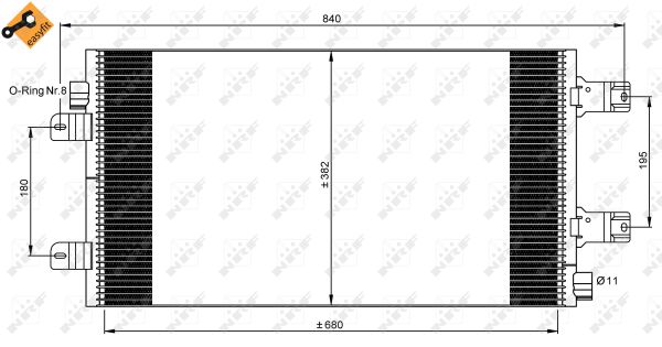 Condensator, climatizare 35880 NRF