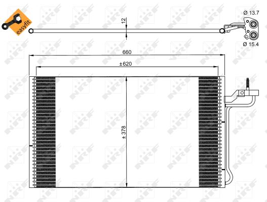 Condensator, climatizare 35882 NRF