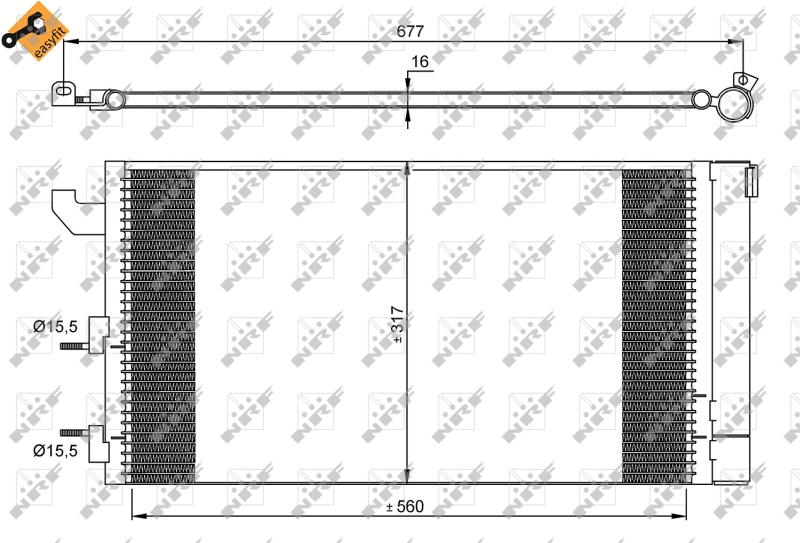 Condensator, climatizare 35883 NRF