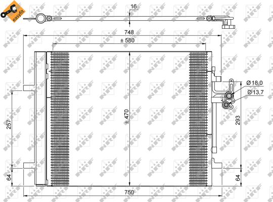 Condensator, climatizare 35884 NRF