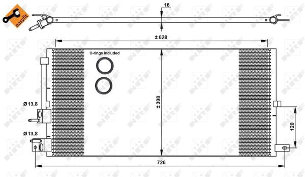 Condensator, climatizare 35885 NRF