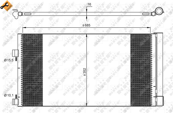 Condensator, climatizare 35890 NRF