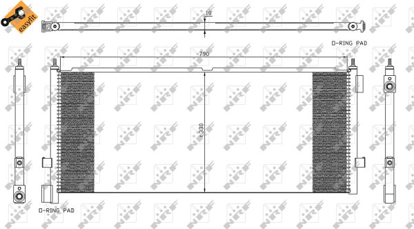 Condensator, climatizare 35892 NRF