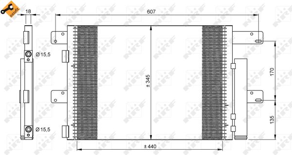 Condensator, climatizare 35896 NRF