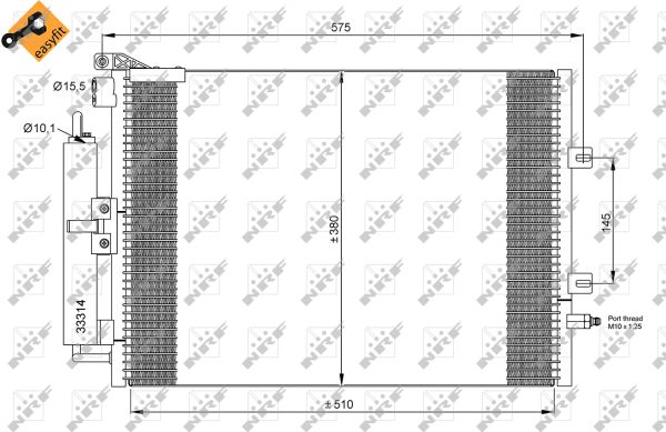 Condensator, climatizare 35897 NRF