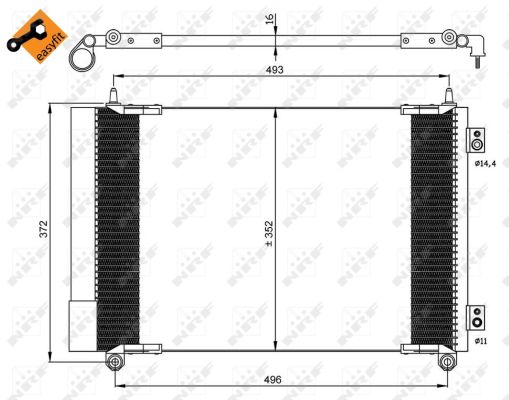 Condensator, climatizare 35899 NRF