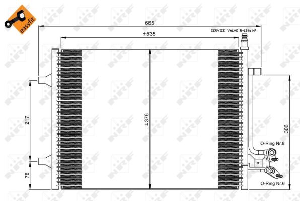 Condensator, climatizare 35904 NRF