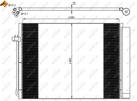 Condensator, climatizare 35906 NRF