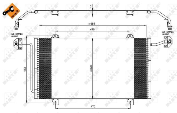 Condensator, climatizare 35908 NRF