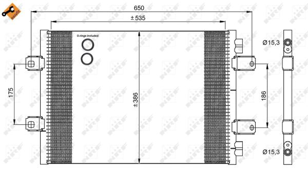 Condensator, climatizare 35909 NRF