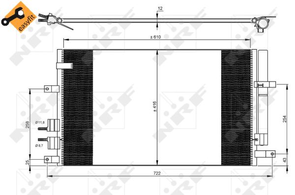 Condensator, climatizare 35911 NRF