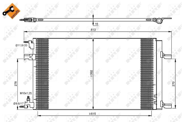 Condensator, climatizare 35919 NRF