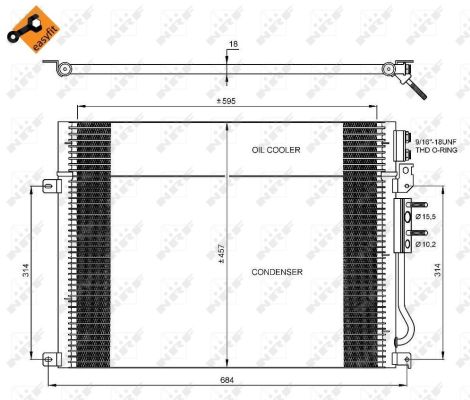 Condensator, climatizare 35920 NRF