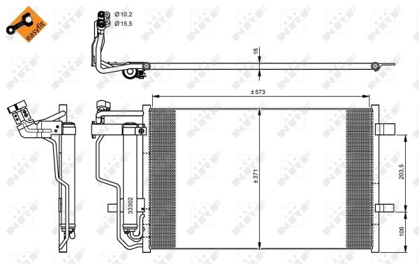 Condensator, climatizare 35922 NRF