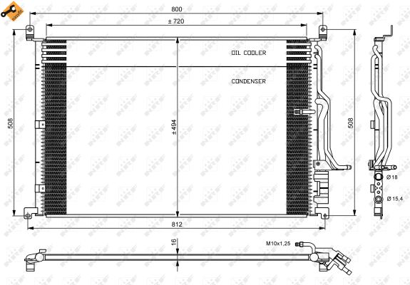 Condensator, climatizare 35923 NRF